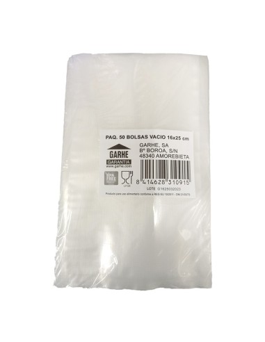 Bolsas Gofradas para Envasar al Vacío 15x25 cm – Pack de 50 Unidades