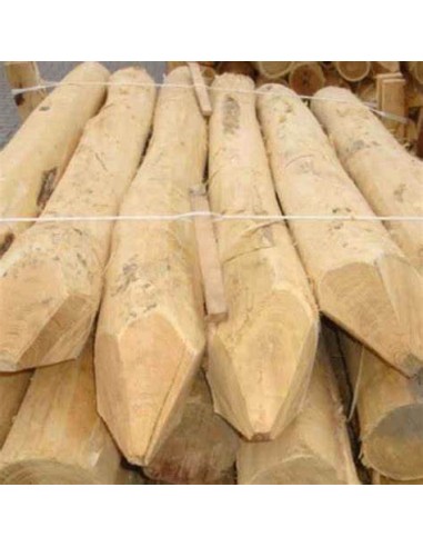 Estaca de Castaño Pelada con Punta 10/12 x 20 – Resistencia natural